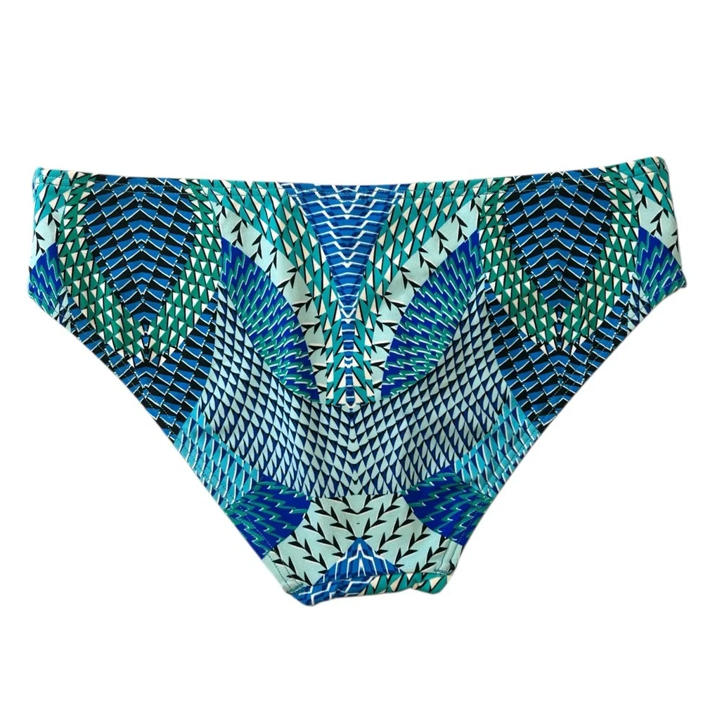 Echo Low Rise Bikini Bottoms Moderate Coverage, Blues, Sz Medium‎